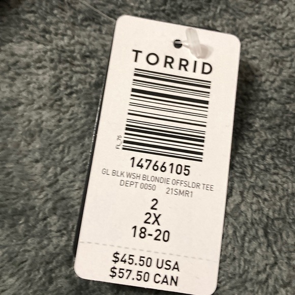 Torrid Blondie Tee Shirt.  NWT.  2X - Picture 2 of 2